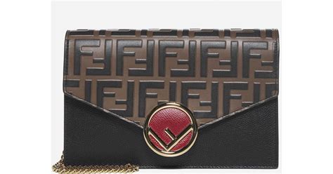 Shop Fendi Small FF Leather Wallet